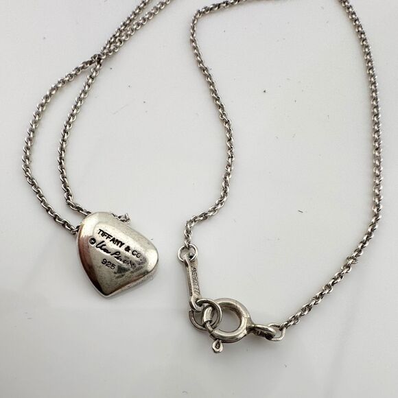 Tiffany & Co Elsa Peretti Whole Heart Necklace in Sterling Silver - Picture 3 of 9
